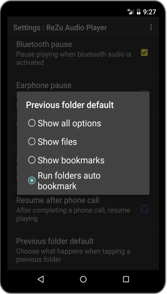 ReZu default folder tap